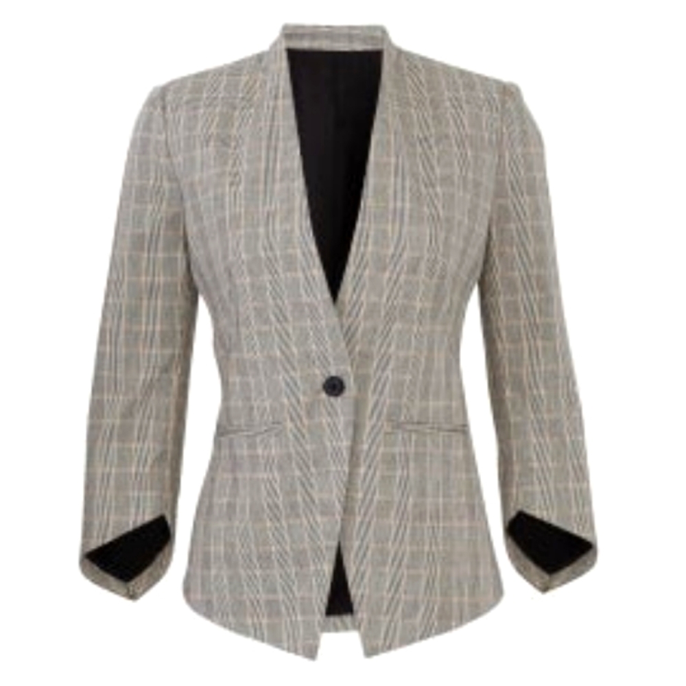 Slate and Willow Grey Plaid Jacket W 2